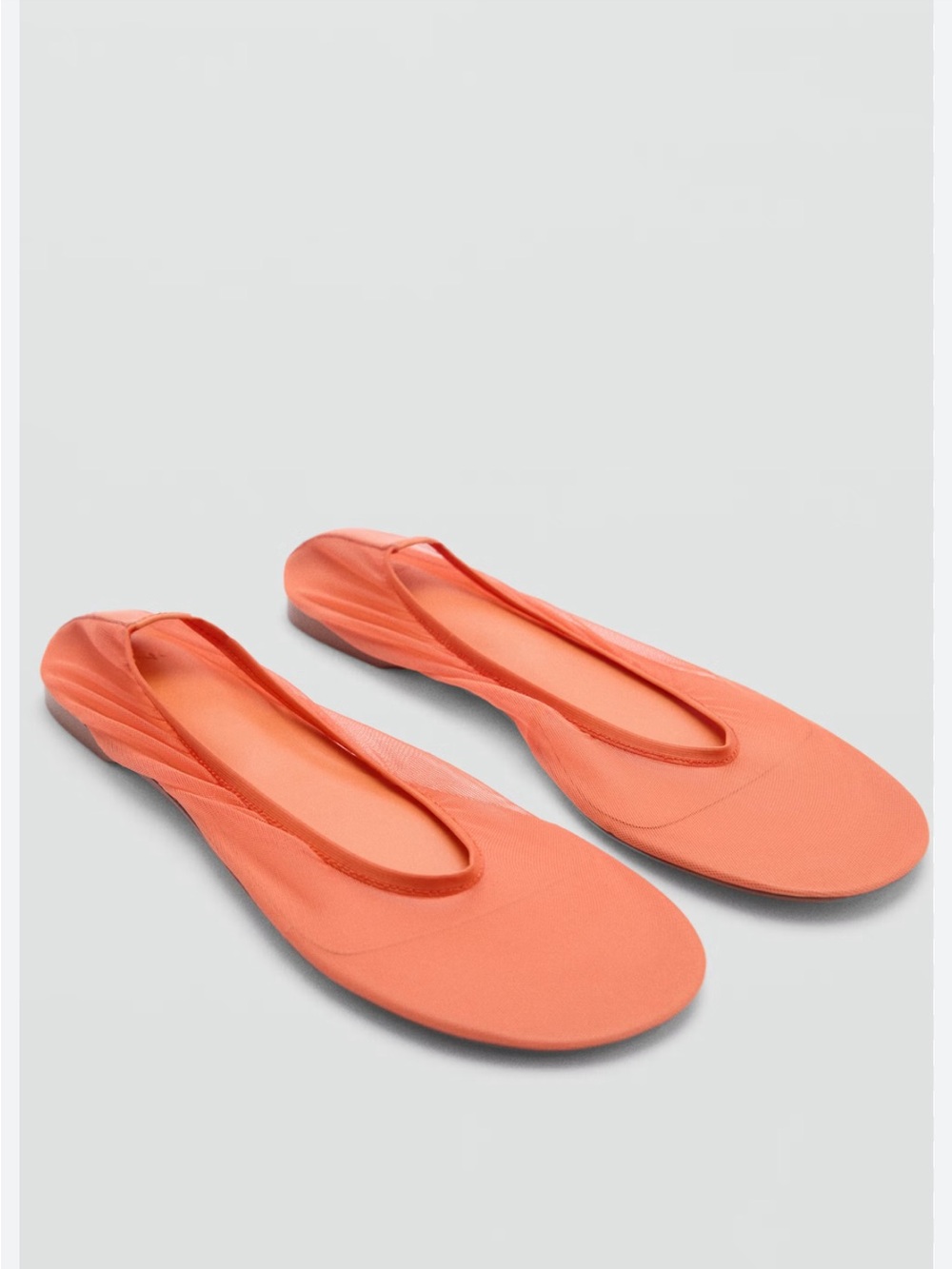 MANGO SEMI-TRANSPARENT MESH BALLET FLATS 39